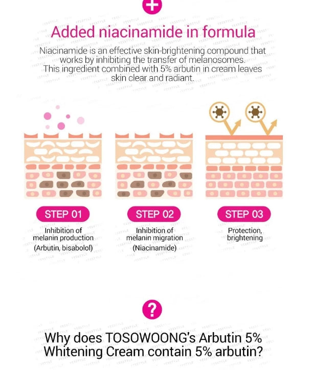 Arbutin 5% Whitening Cream - Crème éclaircissante à l'arbutine 5 %