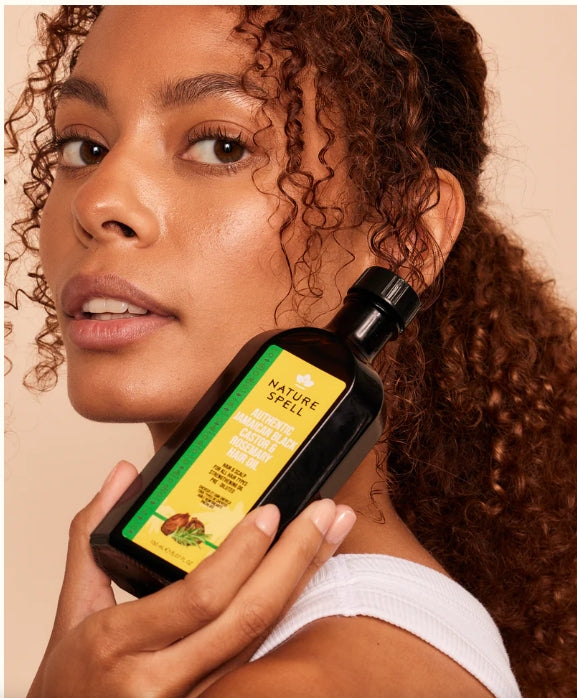 Romarin avec Huile de Ricin Noire de Jamaïque pour les Cheveux et la Peau