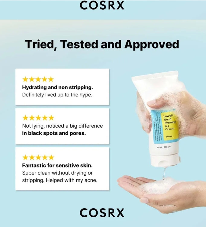 COSRX Low pH Good Morning Gel Cleanser - Gel nettoyant au pH faible