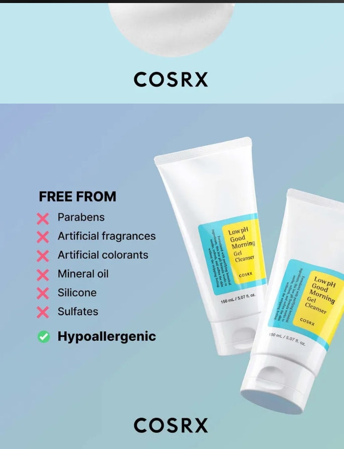 COSRX Low pH Good Morning Gel Cleanser - Gel nettoyant au pH faible
