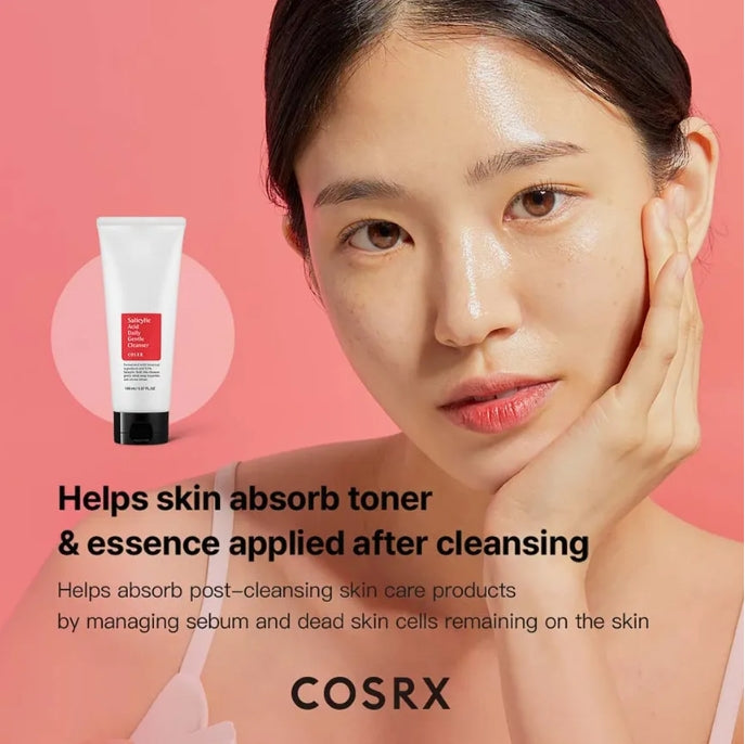 COSRX-Salicylic Acid Daily Gentle Cleanser - Nettoyant doux quotidien à l'acide salicylique