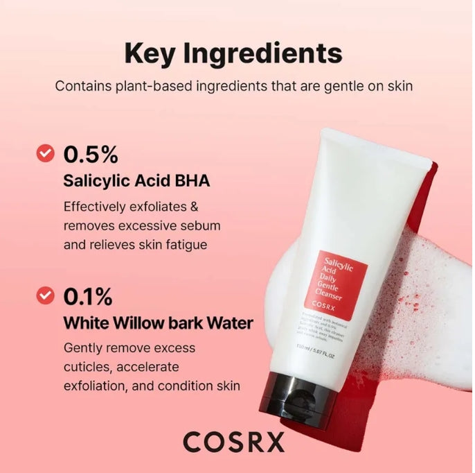 COSRX-Salicylic Acid Daily Gentle Cleanser - Nettoyant doux quotidien à l'acide salicylique