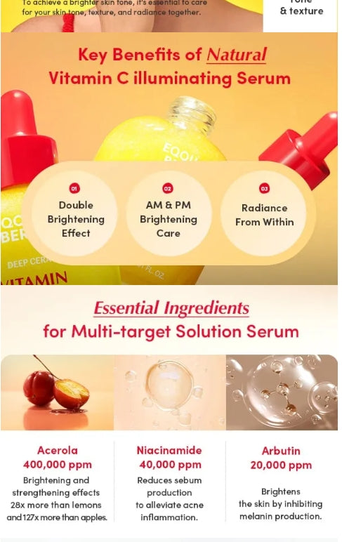 EQQUALBERRY- Vitamin Illuminating Serum - Sérum illuminateur vitaminé