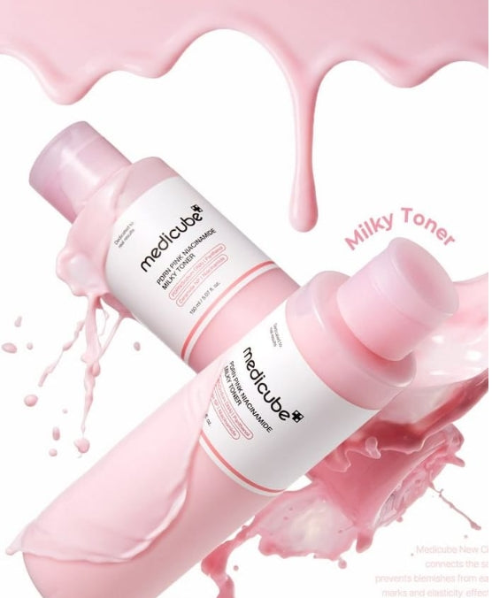 medicube PDRN Pink Niacinamide Milky Toner - Tonique unifiant
