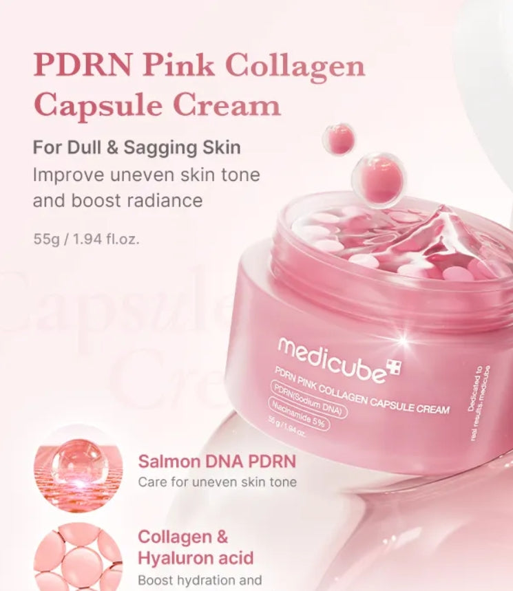 Meducube PDRN Pink Collagen Capsule Cream - Crème