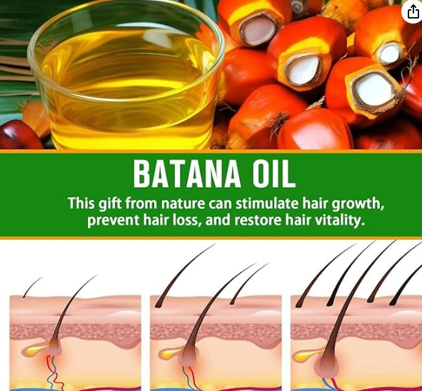 Huile de Batana pour la Croissance des Cheveux, Améliore la Sécheresse et les Frisottis, Pâte d'Huile de Batana Brute pour des Cheveux plus Denses, plus Épais et plus Sains, Hommes et Femmes.