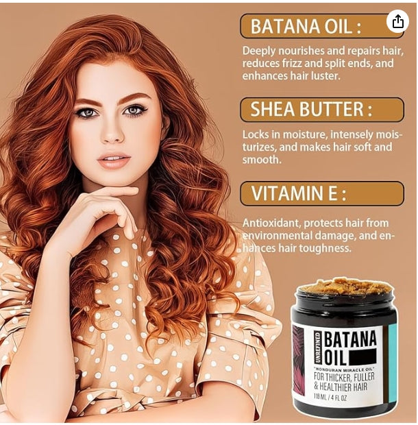 Huile de Batana pour la Croissance des Cheveux, Améliore la Sécheresse et les Frisottis, Pâte d'Huile de Batana Brute pour des Cheveux plus Denses, plus Épais et plus Sains, Hommes et Femmes.