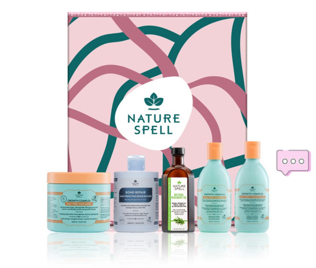 Coffret cadeau Nature Spell Soins Capillaires Héros : Shampoing et après-shampoing, masque capillaire, soin fortifiant et huile de romarin pour la pousse des cheveux, 5 produits Visitez la boutique Nature Spell